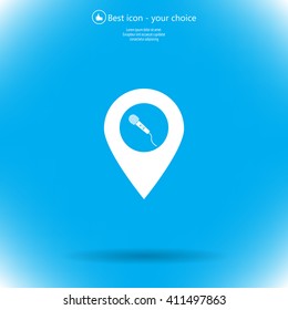 microphone icon map pin
