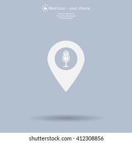 microphone icon map pin