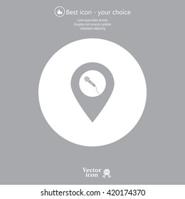 microphone icon map pin