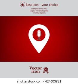 microphone icon map pin