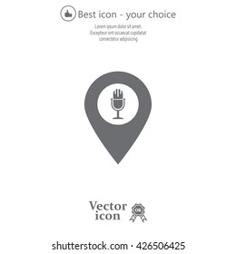 microphone icon map pin