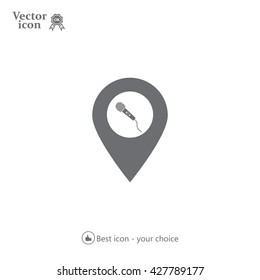 microphone icon map pin