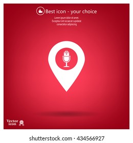 microphone icon map pin