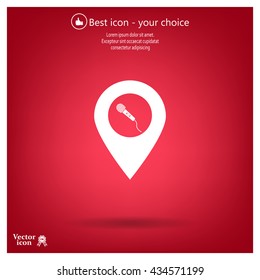 microphone icon map pin