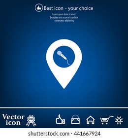microphone icon map pin
