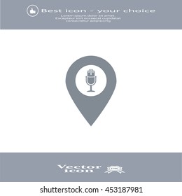 microphone icon map pin
