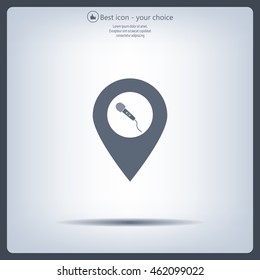 microphone icon map pin