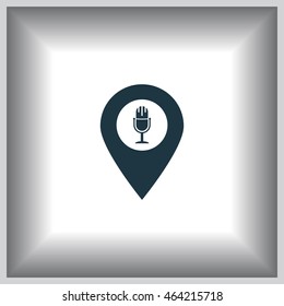microphone icon map pin