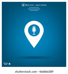 microphone icon map pin