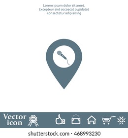 microphone icon map pin