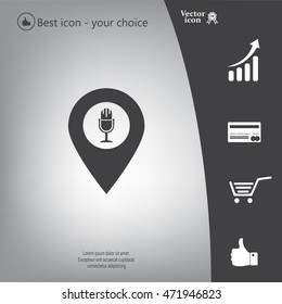 microphone icon map pin