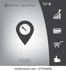 microphone icon map pin
