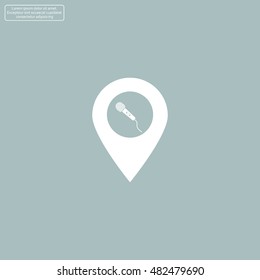 microphone icon map pin