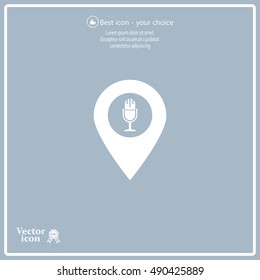microphone icon map pin