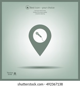 microphone icon map pin
