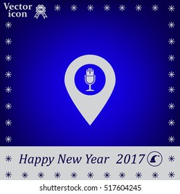 microphone icon map pin