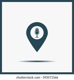 microphone icon map pin