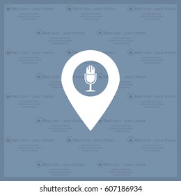 microphone icon map pin