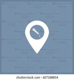 microphone icon map pin