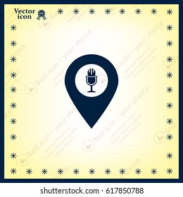microphone icon map pin