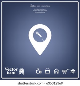 microphone icon map pin