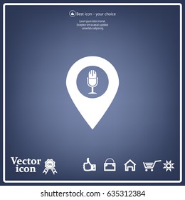 microphone icon map pin
