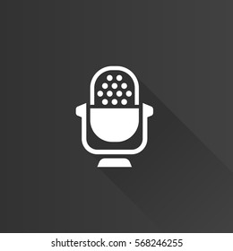 Microphone icon in Metro user interface color style.