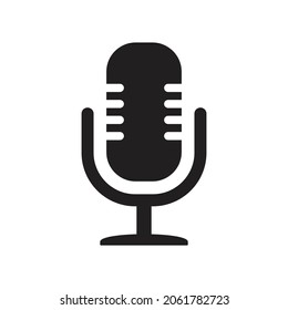 Microphone Icon.  mic icon. Podcast microphone. web and mobile icons. vector illustration