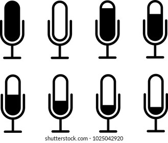 Microphone Icon, Mic Icon Vector Art Illustration