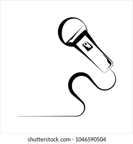Microphone Icon, Mic Icon Vector Art Illustration