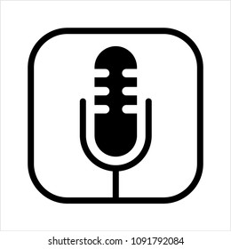 Microphone Icon, Mic Icon Vector Art Illustration