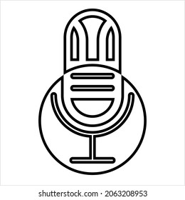 Microphone Icon, Mic Icon Vector Art Illustration