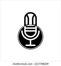 Microphone Icon, Mic Icon Vector Art Illustration