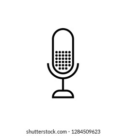 Microphone Icon. Mic Vector Illustration. Karaoke Sign & Symbol.  Sing Logo Template.