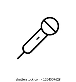 Microphone Icon. Mic Vector Illustration. Karaoke Sign & Symbol.  Sing Logo Template.