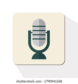 
microphone icon. microfone illustration in flat style