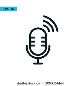 microphone icon minimalist design template