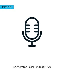 microphone icon minimalist design template