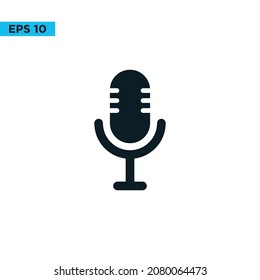 microphone icon minimalist design template
