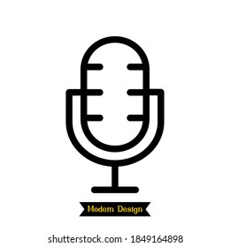 microphone icon with modern design. vector illustration