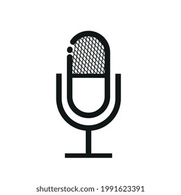 Mikrofon-Symbol für Musikaufnahmen und Interviews