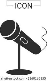 Microphone icon. music stage. concept graphic design element and singingvocal