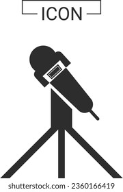 Microphone icon. music stage. concept graphic design element and singingvocal