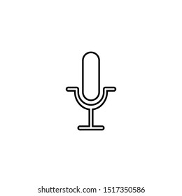 Microphone icon. Musical karaoke symbol