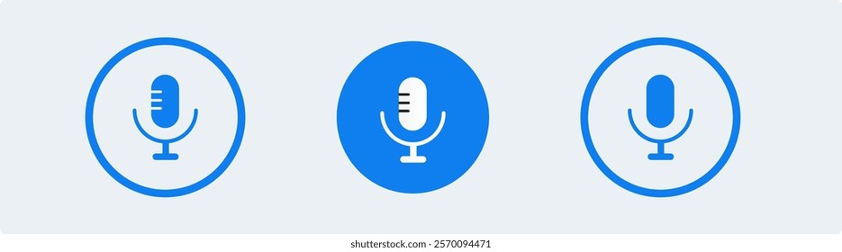 microphone icon. Mute Microphone sign. Karaoke mic pictogram. Voice illustration. Record symbol.