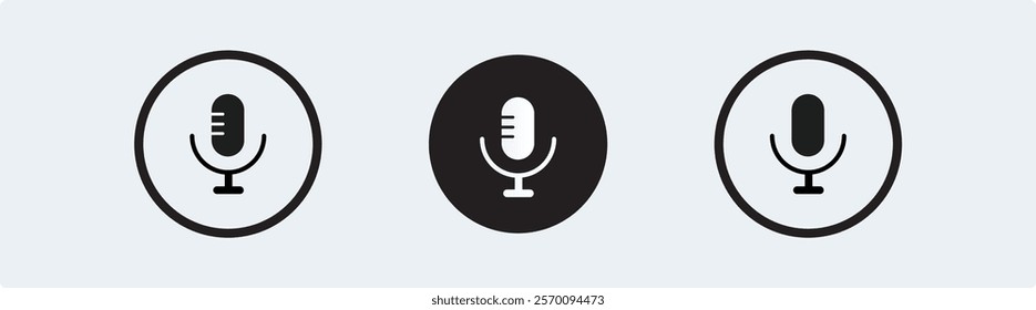 microphone icon. Mute Microphone sign. Karaoke mic pictogram. Voice illustration. Record symbol.