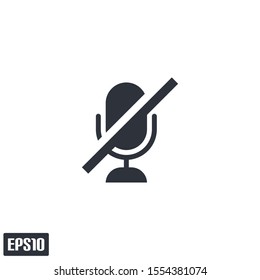 microphone icon mute symbol logo template
