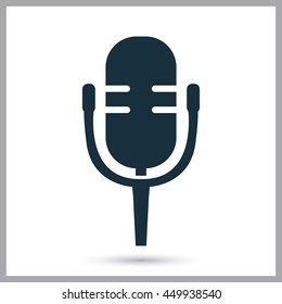 Microphone icon on the background