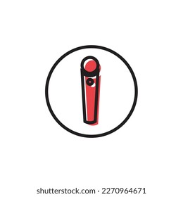 Microphone icon on background for graphic and web design. Creative illustration concept symbol for web or mobile app