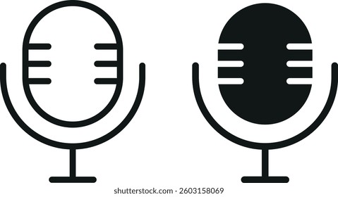  Microphone. Microphone icon. icon on black background